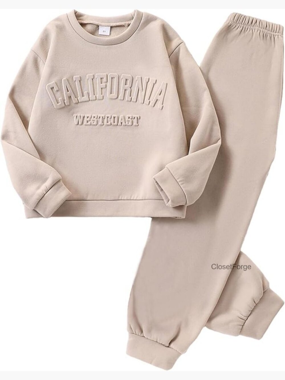 Girls Oversized Sweatsuit Set 2 Piece Sweatshirt and Baggy Pants